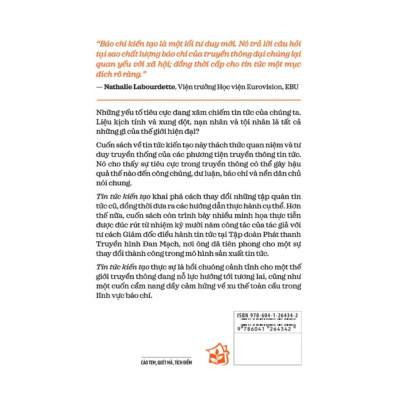 Sách - Tin Tức Kiến Tạo - Vực Dậy Nền Truyền Thông Và Dân Chủ Với Tư Duy Báo Chí Của Tương Lai - Ulrik Haagerup - NXB Trẻ