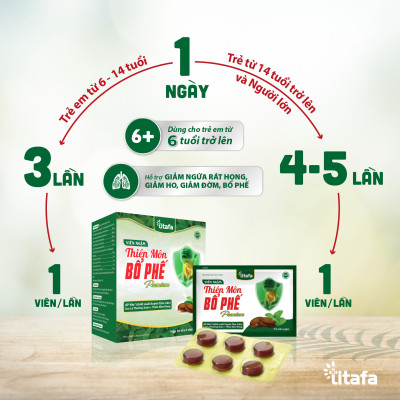 Viên ngậm Thiên Môn Bổ Phế Premium – Giúp giảm nhanh ngứa rát họng, đau họng, khản tiếng, giảm ho, bổ phế do viêm họng, viêm phế quản [Chính hãng TITAFA]  