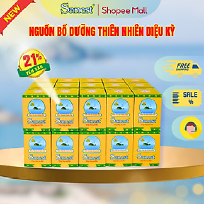  NEW [ Combo 30 lọ] Nước Yến sào Khánh Hòa Sanest 21% - Đông Trùng Hạ Thảo