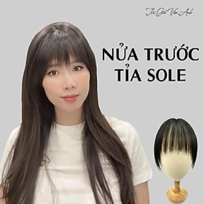 Mái nửa trước cắt tỉa sole tóc th.ật - Tóc Giả Vân Anh