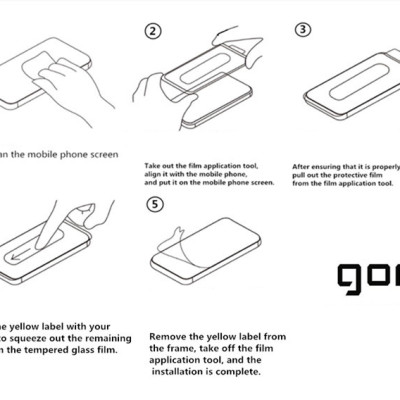 Kính Cường Lực Có Khung Dán Kính Mờ Chống Bám Vân Tay GOR cho iPhone 16 Pro / iPhone 16 Pro Max - Hàng Chính Hãng