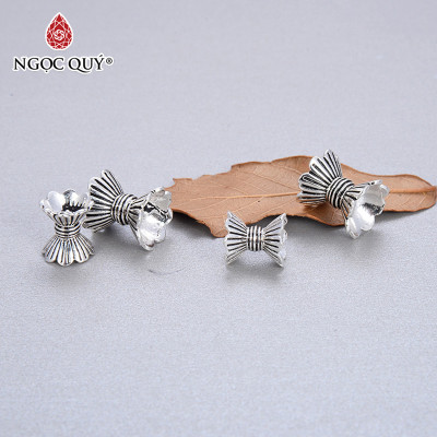 Charm bạc chặn hạt họa tiết - Ngọc Quý Gemstones