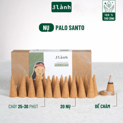 Nụ Thủ Công Palo Santo 3 Lành Hộp 20 Nụ 100 % Tự Nhiên Tặng Kèm Đế Chăm, Không Hóa Chất, Xông Thơm
