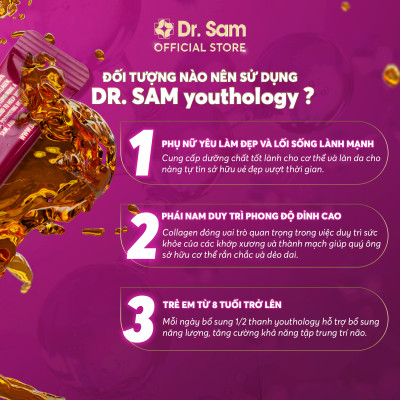 Dr. Sam youthology bổ sung năng lượng tươi trẻ mỗi ngày với hắc sâm Hàn Quốc, nano collagen, tinh chất lựu - 30 góix10ml