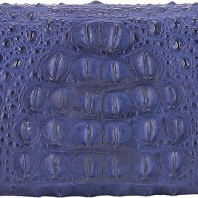 Ví Nữ Da Cá Sấu 3 Gấp Nguyên Con Huy Hoàng HT3720 (19 x 10.5 cm) - Xanh Đậm