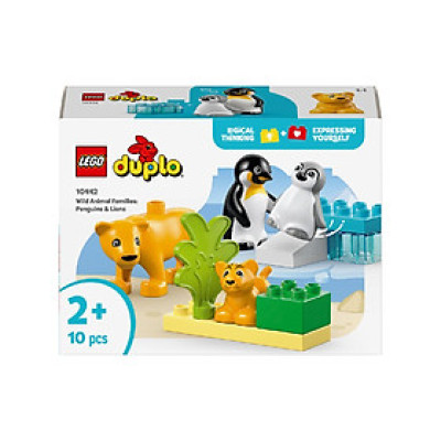 Đồ Chơi Lắp Ráp Gia Đình Động Vật Hoang Dã: Chim Cánh Cụt Và Sư Tử LEGO DUPLO 10442 (10 chi tiết)