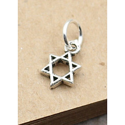 Combo 3 cái charm bạc hình ngôi sao 6 cánh treo - Ngọc Quý Gemstones