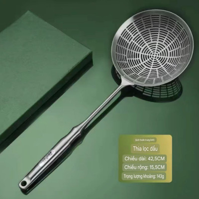 ( hàng Cao Cấp ) Chao Vợt Lưới Đột Dập CNC Rổ Lọc Thức Ăn Đa Chức Năng Cho Nhà Bếp Vá Sạn Vợt INOX SUS304 Cao Cấp