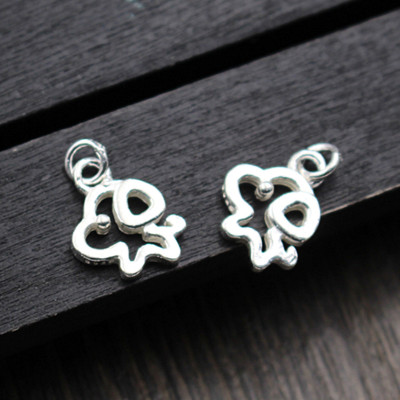 Combo 2 cái charm bạc hình cún con treo - Ngọc Quý Gemstones