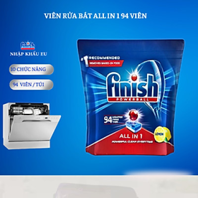 Viên rửa bát finish All in 1 loại 100 viên