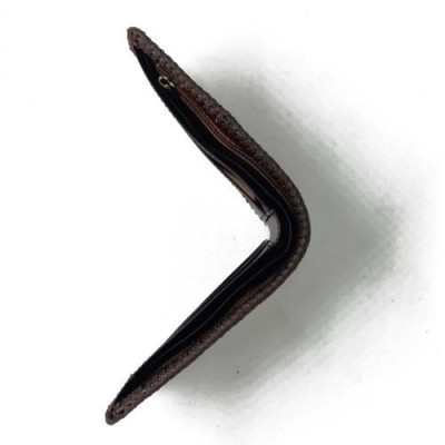 Bóp nam Huy Hoàng da trăn đan viền màu nâu hồng HP2315