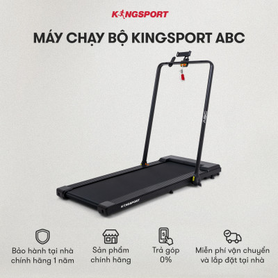 CHỈ GIAO MIỀN BẮC | Máy chạy bộ KINGSPORT ABC thảm chạy kim cương, tốc độ tối đa 8km/h, kèm khóa an toàn, cân nặng phù hợp từ dưới 60kg