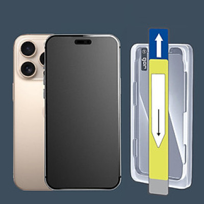 Kính Cường Lực Có Khung Dán Kính Mờ Chống Bám Vân Tay GOR cho iPhone 16 Pro / iPhone 16 Pro Max - Hàng Chính Hãng