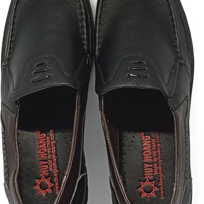 Giày tây nam Huy Hoàng da bò cao cấp màu đen HT7782