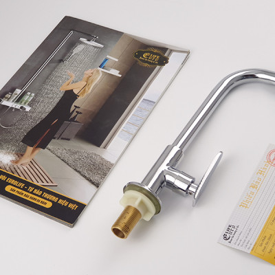 Vòi rửa chén lạnh Eurolife EL-T015 (Trắng bạc)