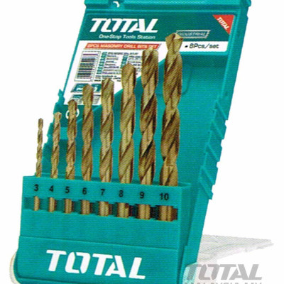 BỘ MŨI KHOAN KIM LOẠI 8 CHI TIẾT 3-10MM TOTAL TACSD0085