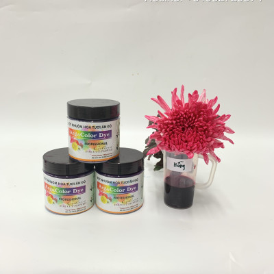 BỘT NHUỘM HOA NHẬP KHẨU ẤN ĐỘ (HỦ 110GR pha 12L nước nhuộm hoa tươi) gồm 8 màu cơ bản