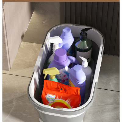 Xô Đựng Nước Gấp Gọn Đa Năng Có Bánh Xe Chậu Gấp Gọn Tiện Lợi Giặt Cây Lau Nhà Chùi Kính Dung Tích 12L