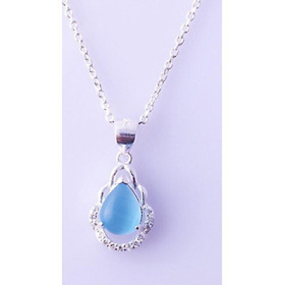 Dây chuyền bạc nữ trang sức bạc Ý S925 Bạc Xinh Huệ Ngân - Giọt sương long lanh YYDZ123