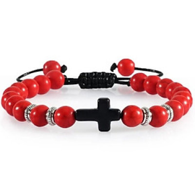 Vòng chuỗi mân côi đá san hô đỏ thiên nhiên