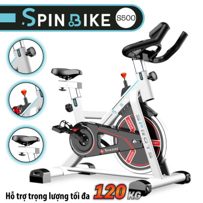 BG [TẶNG GIÁ ĐỠ DI ĐỘNG] Xe đạp tập thể thao đa năng trong nhà SPINING BIKE S500 mới (hàng nhập khẩu)