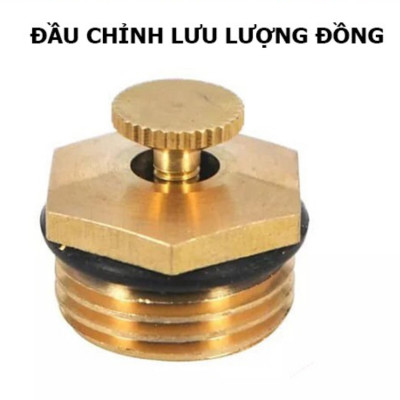 Bộ 5 Béc phun sương bằng đồng nguyên chất hình cánh quạt ( ren ngoài 21mm) 206789
