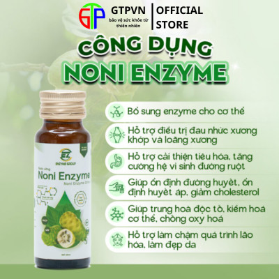 Nước uống Noni Enzyme - cải thiện hệ tiêu hóa, xương chắc khỏe, giảm cẳng thẳng - hộp 10 chai 60ml