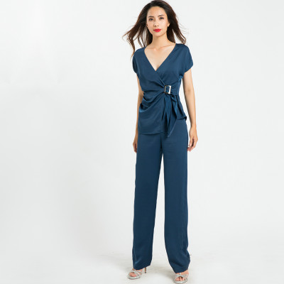 Áo Thắt Eo Áo Kiểu Đẹp Thời trang thiết kế Hity TOP089 (Xanh Thủy Thủ Sailor)