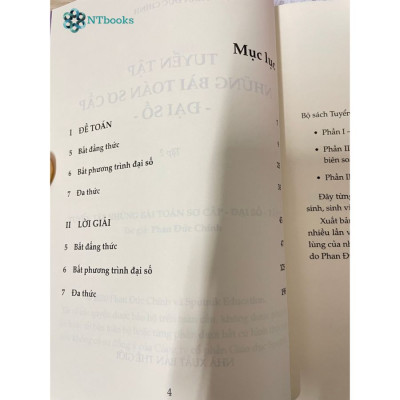 Combo 4 cuốn sách Tuyển tập những bài toán sơ cấp Đại số tập 2, 3 + Hình học không gian + Tuyển chọn các chuyên đề toán phổ thông tập 1