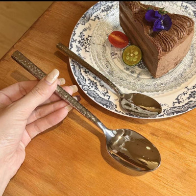 COMBO SÉT 6 THÌA ĂN LUXURY SANG TRỌNG PHONG CÁCH HOA VĂN BẮC ÂU CAO CẤP - DÀI 21CM 