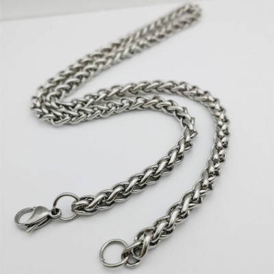 Bộ Dây Chuyền Nam Nữ inox kiểu Xích Lặc, Phong cách Châu Mỹ, Kèm hộp đựng lót nỉ.