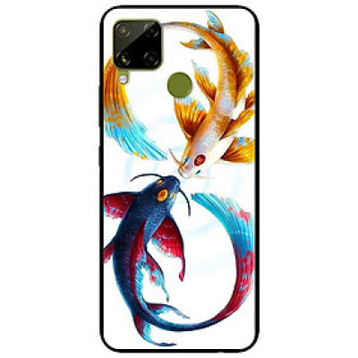 Ốp lưng dành cho Realme C15 mẫu Cá Chép Xanh Vàng