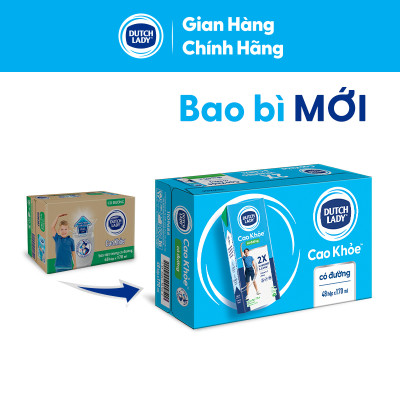 Thùng 48 Hộp Sữa Uống Dutch Lady Cô Gái Hà Lan Có Đường Cao Khỏe (48X170ml)