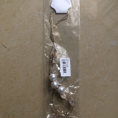  Vòng cổ dài hình chiếc lá đính hạt lấp lánh cho nữ