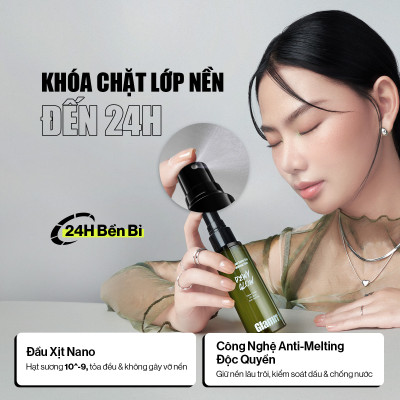 Xịt Khóa Nền Cố Định Glamrr Q Vegan Super Stay Makeup Fixer 50ml