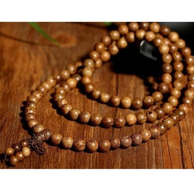 Vòng tay nam nữ 108 hạt 6 ly gỗ đàn hương