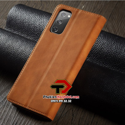 Bao da dạng ví dành cho SamSung Galaxy S20 FE có ngăn để thẻ, da thật chính hãng Forwenw - Hàng chính hãng