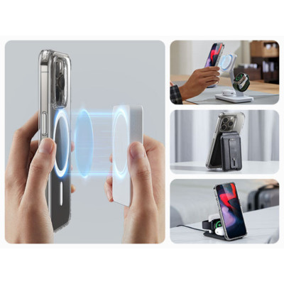 Ốp Lưng Trong Suốt Hỗ Trợ Sạc Từ Tính Dành Cho iPhone 15 Pro Max / iPhone 15 Pro, ESR Classic Hybrid Case - HÀNG CHÍNH HÃNG