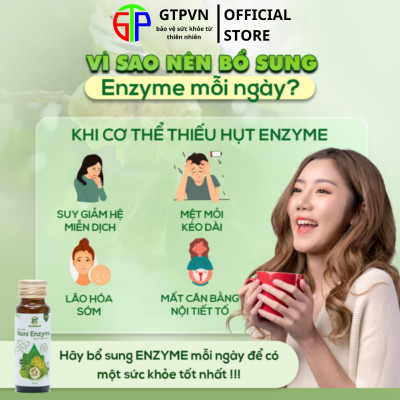 Nước uống Noni Enzyme - cải thiện hệ tiêu hóa, xương chắc khỏe, giảm cẳng thẳng - hộp 10 chai 60ml