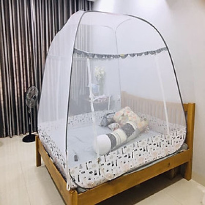 Màn Chụp , Mùng Chụp Cao Cấp Mộc Miên Đỉnh Rộng Kích Thước 1,6mx2m - 2 cửa ( Hà Nội )