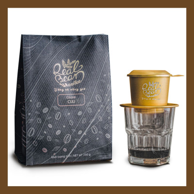 Cà Phê Culi Robusta Rang Xay Nguyên Chất 100% Real Bean Coffee (250g)