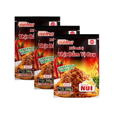 Combo 3 Gói Xốt Mì Ý Nisshin Hương Vị Thịt Bằm Vị Cay -  Nisshin Seifun Welna Shop