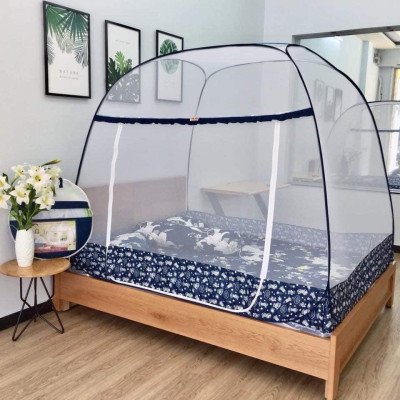 Màn chụp , Mùng chụp đỉnh rộng cao cấp Mộc Miên - Mẫu Xanh Xám Phi Hành Gia 2 cửa ( Hà Nội )