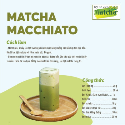 Combo 2 túi Bột trà xanh Matcha Gold (2 túi x 500g)