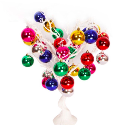 Set 24 quả châu trang trí noel, quả trang trí cây thông - Cây giả, hoa lụa Decor trang trí nhà cửa