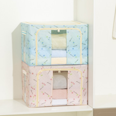 Bộ 2 Túi Đựng Chăn Màn - Túi Quần Áo Khung Sắt Gấp Gọn 2 Chiếc Cao Cấp (Giao màu ngẫu nhiên)