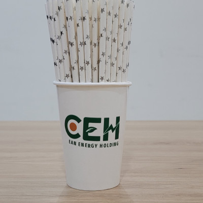 Túi 500 ống hút giấy 6x197mm hình ngôi sao dành cho cà phê, nước ngọt