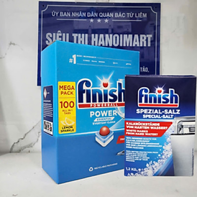 Combo Vệ sinh máy Finish + 77 Viên rửa bát Finish