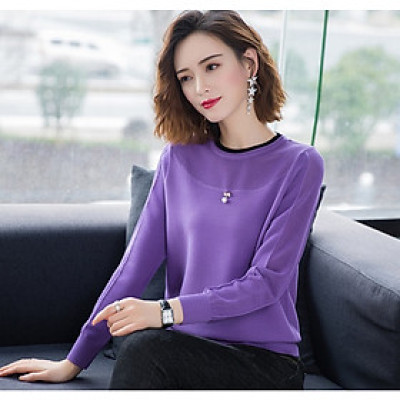 Áo len nữ trung niên cho mẹ cho bà kiểu dáng nhẹ nhàng, nhã nhặn Al18