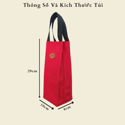 Túi Vải Canvas Đựng Bình Giữ Nhiệt 1500ml ( Kích Thước 29x10x8cm )